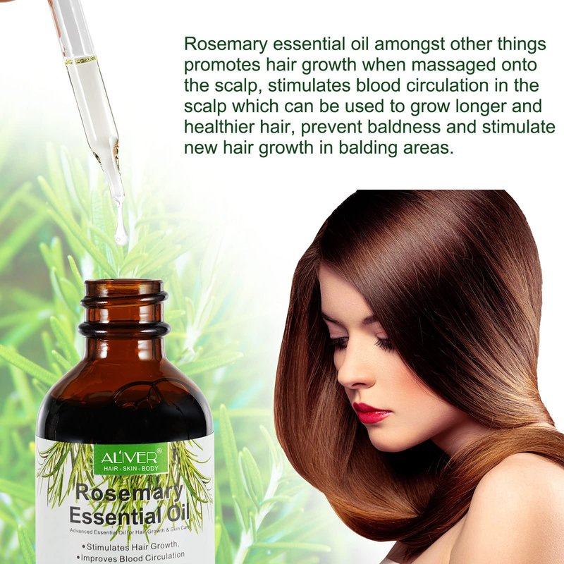 NIFEISHI Rosemary Oil for Hair Growth, 100% Pure Organic Rosemary Oil for Eyebrow and Eyelash, Nourishes The Scalp, Improves Blood Circulation,Rid of Itchy & Dry Scalp, Hair Care Oil 60ml