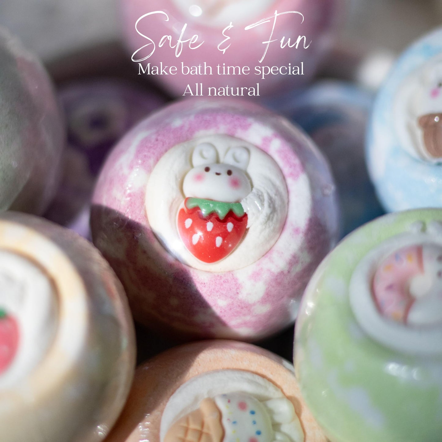 EvolutionUSA 12 Bloom Bath Bombs with Toys - Adorable Girl Bath Bomb Set, Bubbly Kids Bathbombs, Fizzy Bath Ball, Kids Bath Bombs for Girls, Childrens Bath Bomb Set Easter, Birthday, Christmas Gift