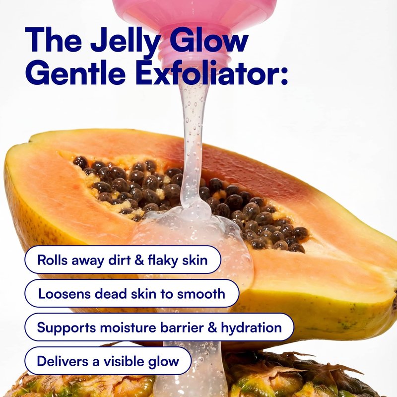 Bliss Jelly Glow Peel™ Gentle Non-Abrasive Cleanser and Exfoliator With Fruit Enzymes - 4 Oz - Nourishes and Hydrates Skin - Clean - Vegan & Cruelty Free
