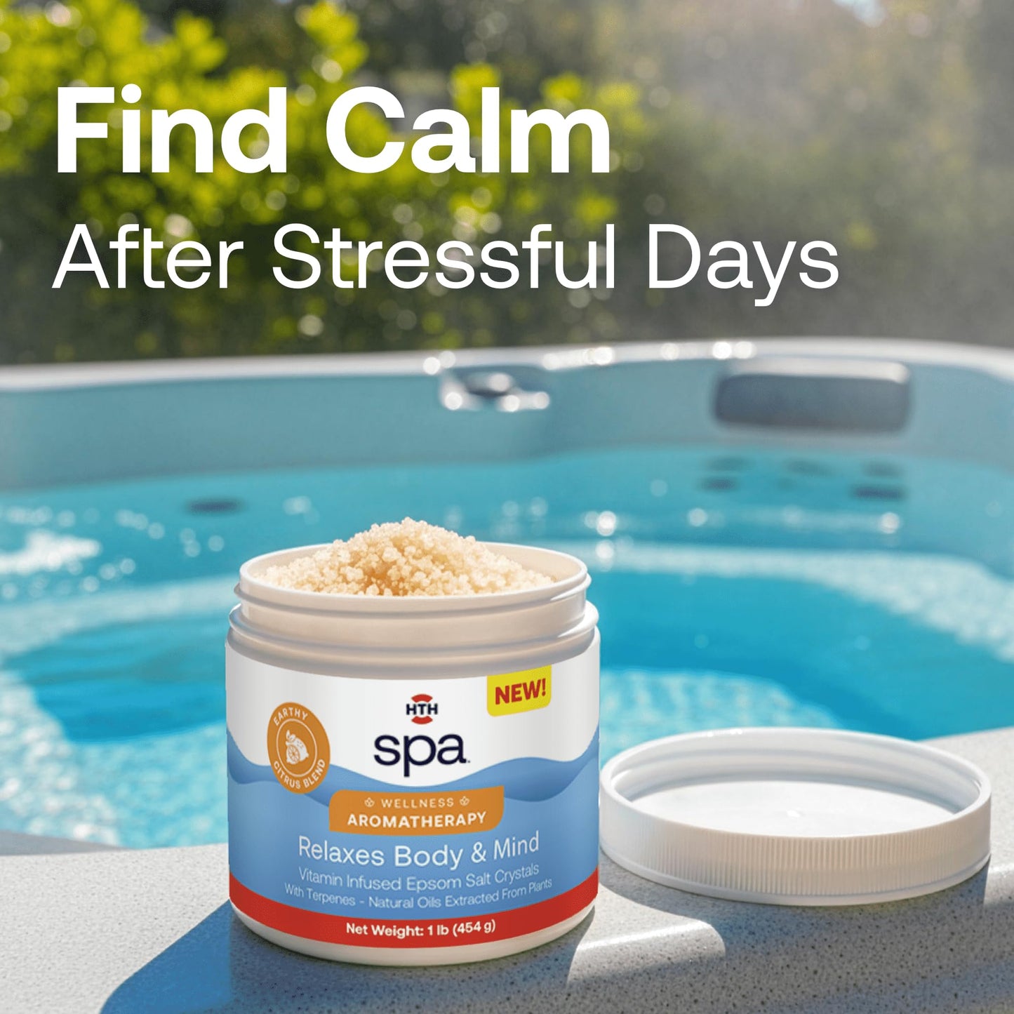 HTH Spa 86000 Wellness Aromatherapy Relaxes Body & Mind for Spas & Hot Tubs, 1lb