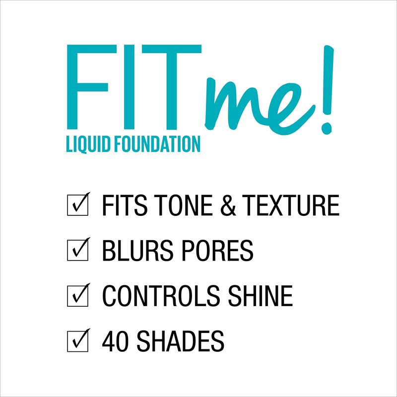 Maybelline Fit Me Matte + Poreless Liquid Foundation Makeup, Toffee, 2 COUNT Oil-Free Foundation