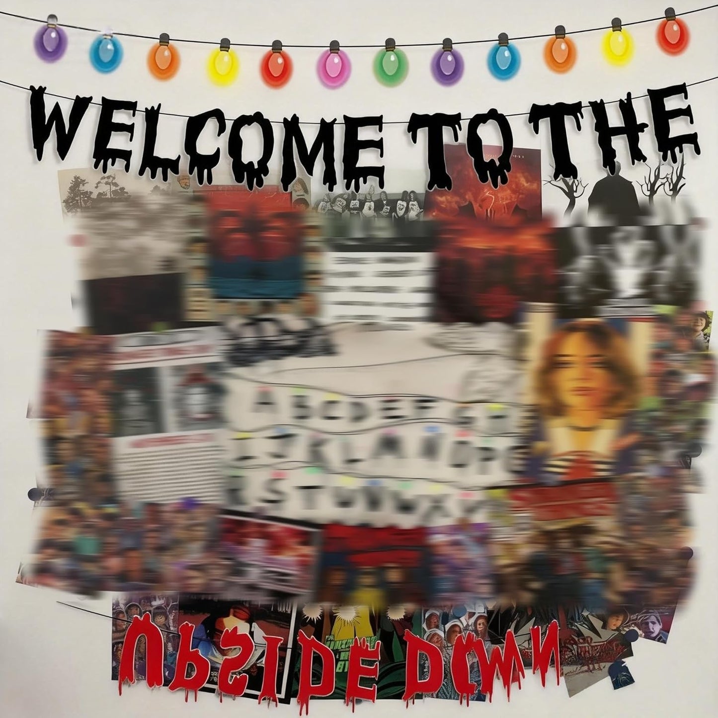 Welcome to the Upside Down Banner - Glitter Halloween Party Decoration | Spooky Themed Birthday Decor