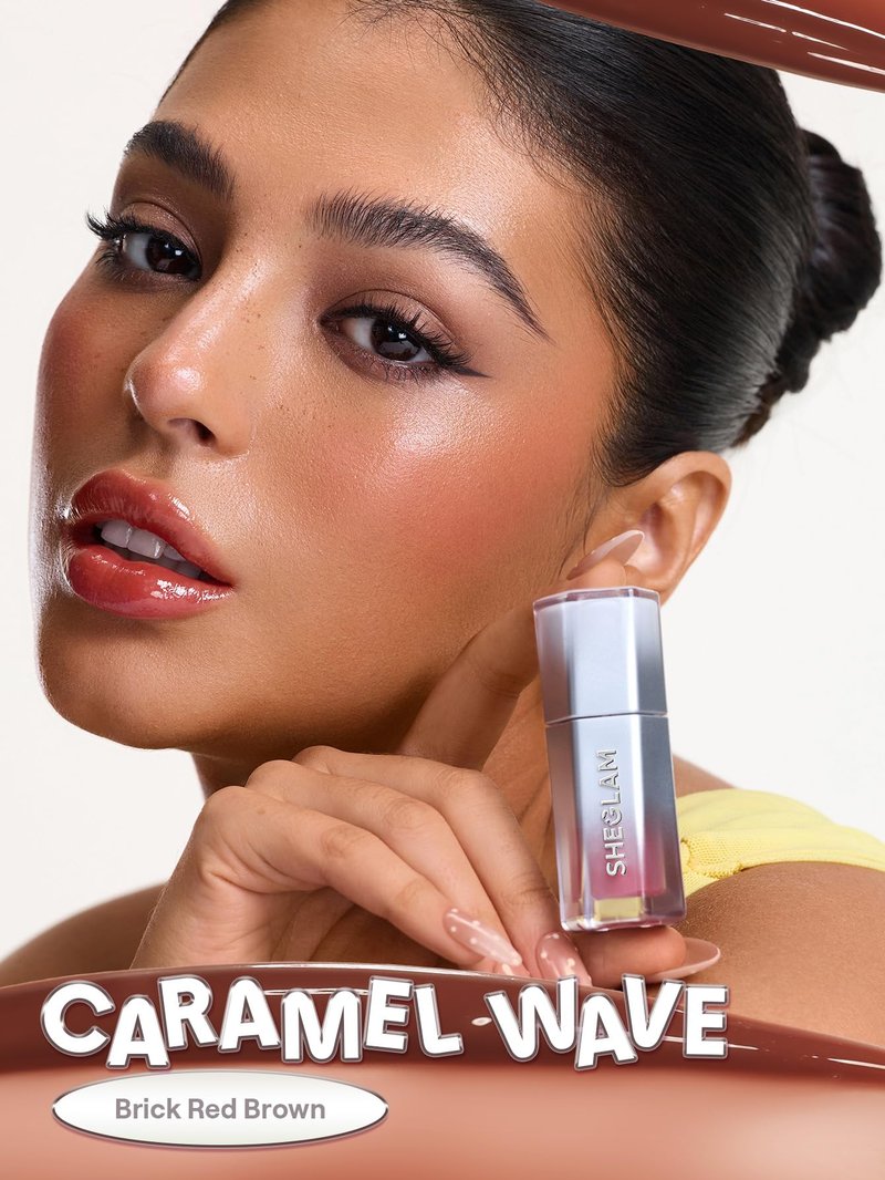 SHEGLAM Glass Lock Air Gloss High Shine Finish Moisturizing Lip Gloss-Caramel Wave