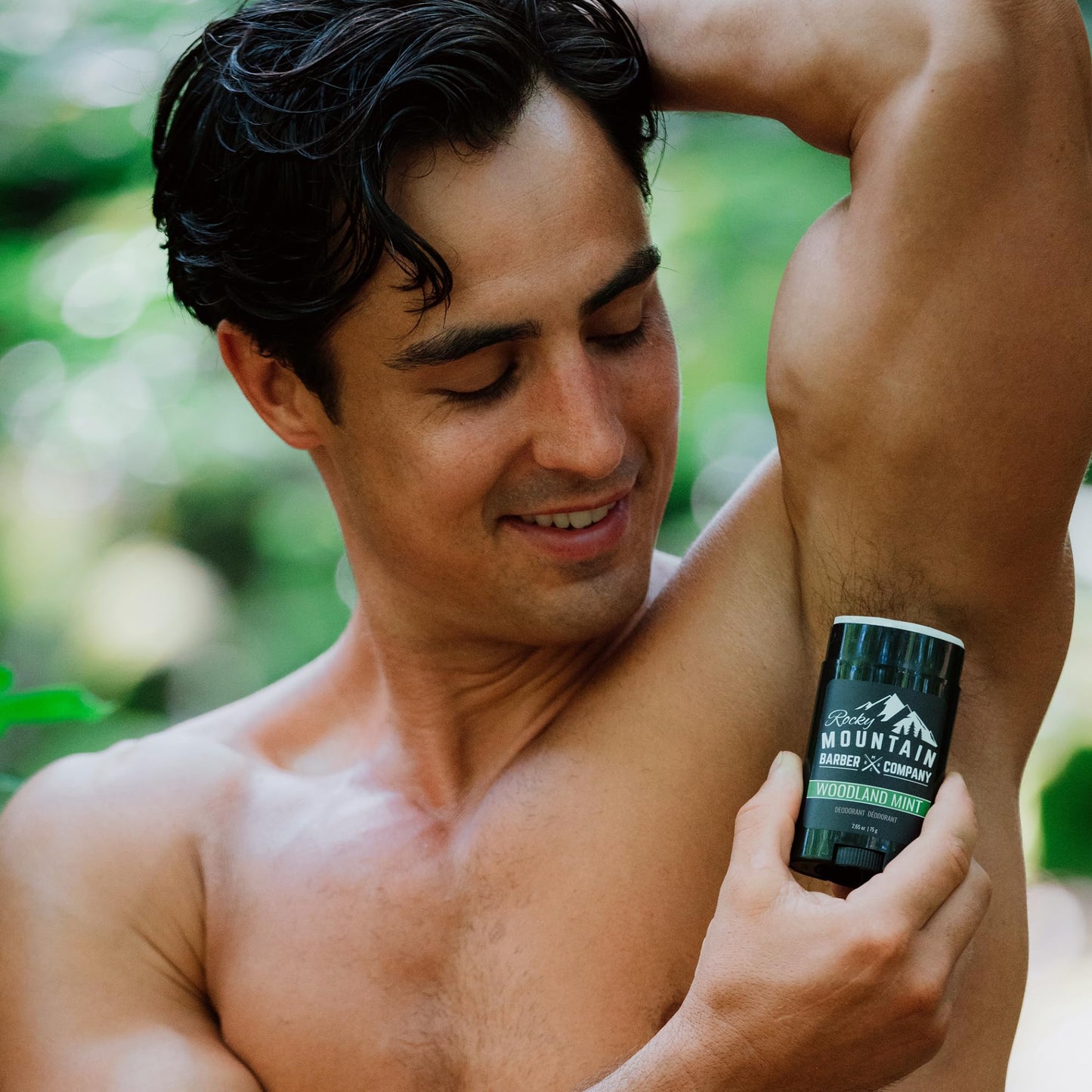 Natural Deodorant for Men – 2 Pack - Aluminum Free - Made in USA with Simple, Plant-Based Ingredients & Peppermint Essential Oil – Woodland Mint Scent – 2.65 oz each by Rocky Mountain Barber Company