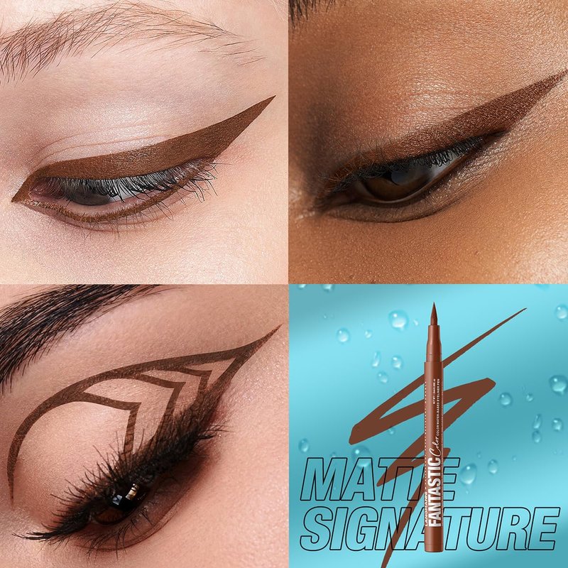 Melsintern Liquid Eyeliner Pen with Ultra Fine Felt Tip - Matte Bronze, Waterproof, Smudge Proof & Quick Drying for Long Lasting Wear (10#)