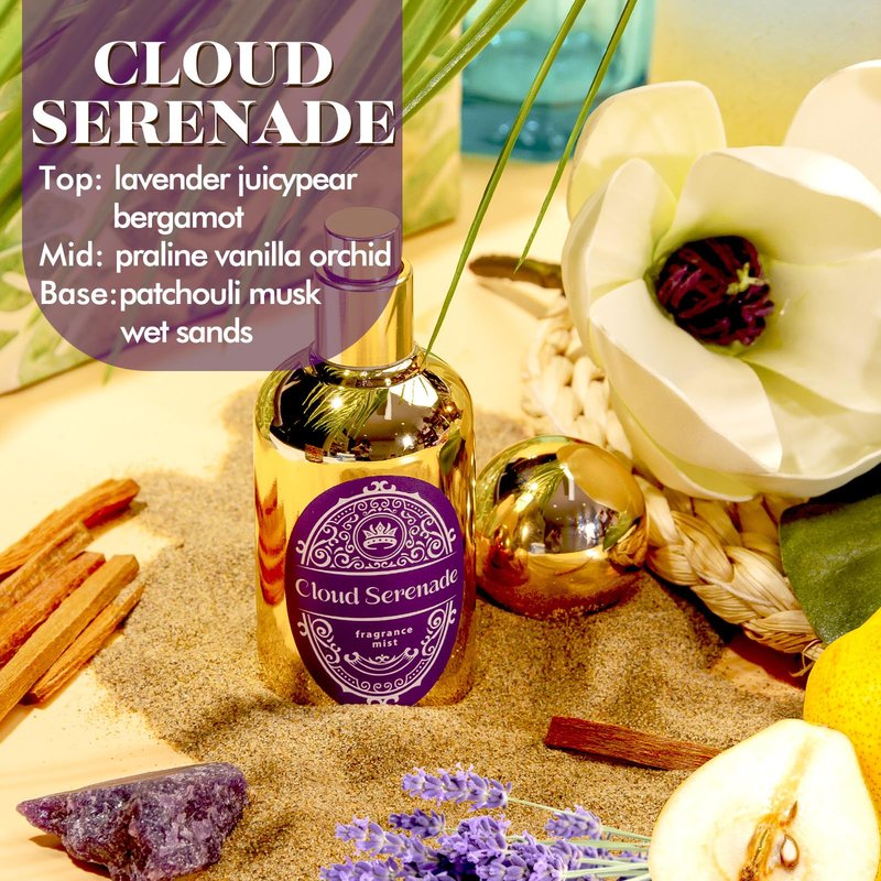 Body Spray for Women, Fragrance Mist, 3 Pack Travel Size Set, 60ml/2.1 fl oz, Vanilla Woods, Cloud Serenade, Jasmine Breeze