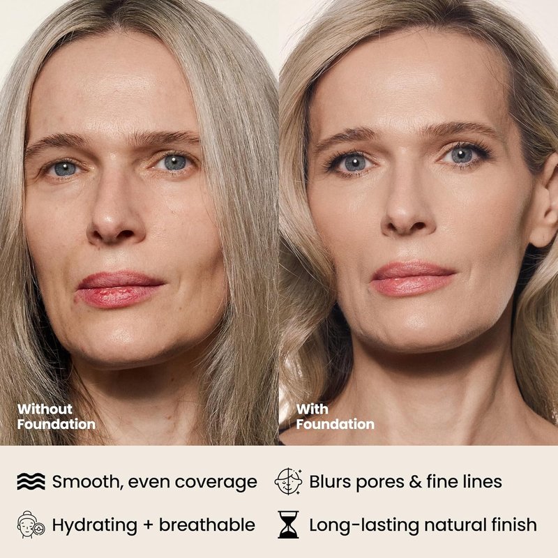 Hush Glow™ Foundation Cushion SPF 30 | Lightweight, Skincare-Infused Foundation for Mature Skin with Hyaluronic Acid & Peptides - Warm