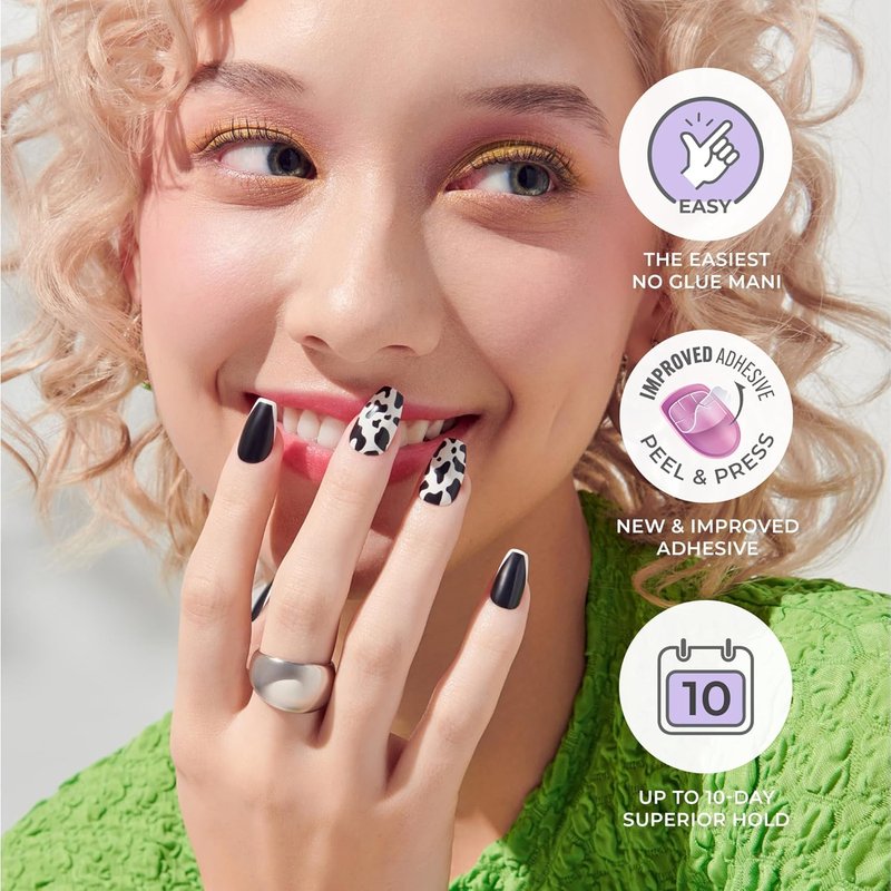 KISS imPRESS Press-On Nails - Valentine’s Day Full Heart Design, Red Short Squoval | 30 Nails, Prep Pad & Mini File Included