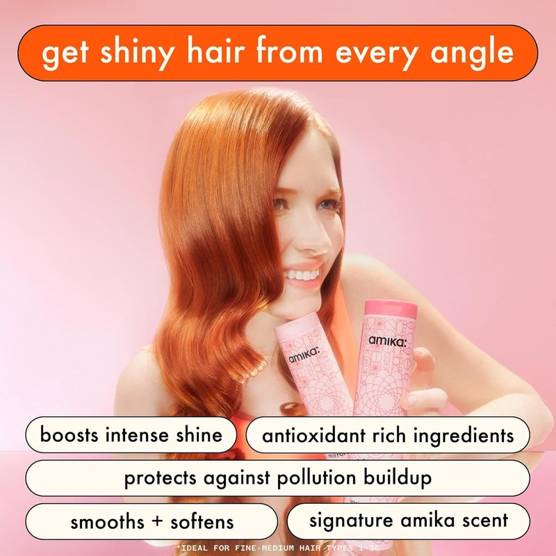 Amika Mirrorball High Shine Shampoo - Antioxidant Formula for Vibrant Hair
