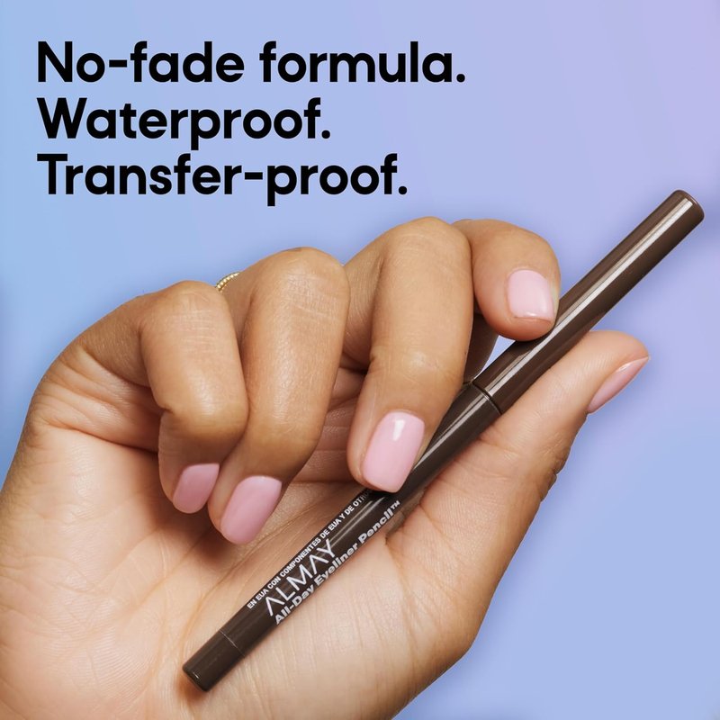 Almay All-Day Eyeliner Pencil - Smudge Proof & Waterproof Eye Makeup | Hypoallergenic, 205 Black, 0.01 oz