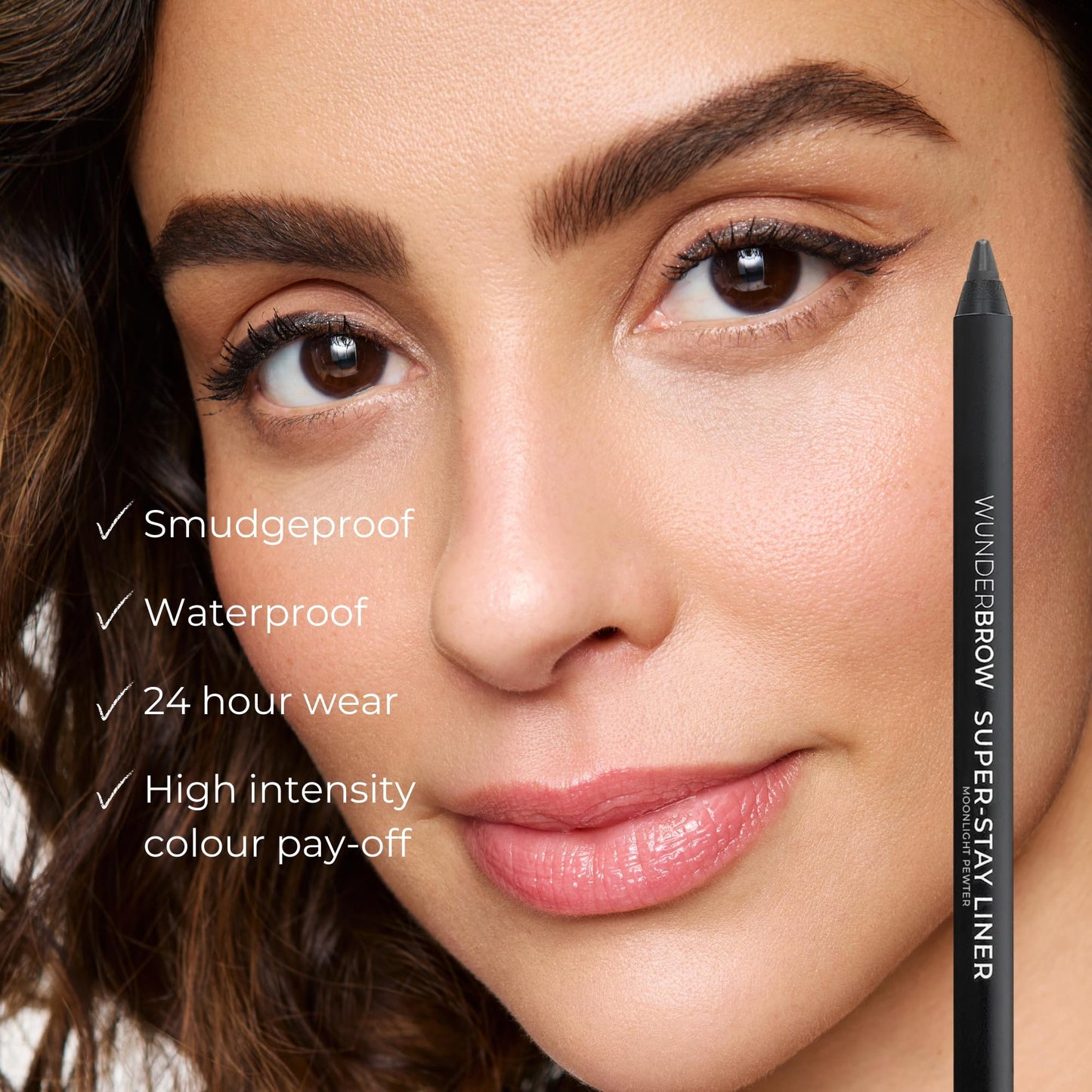 Wunderbrow Super Stay Eyeliner Pencil, Waterproof and Smudge-Proof, Shade: Intense Noir