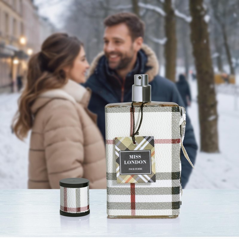 Miss London for Women Eau De Parfum - Honeysuckle, Rose, Jasmine, Peony - Elegant Blends with Floral, Citrus & Woody Note - Fresh & Feminine Scent - 100ml Bottle for Daily Wear & Special Occasions