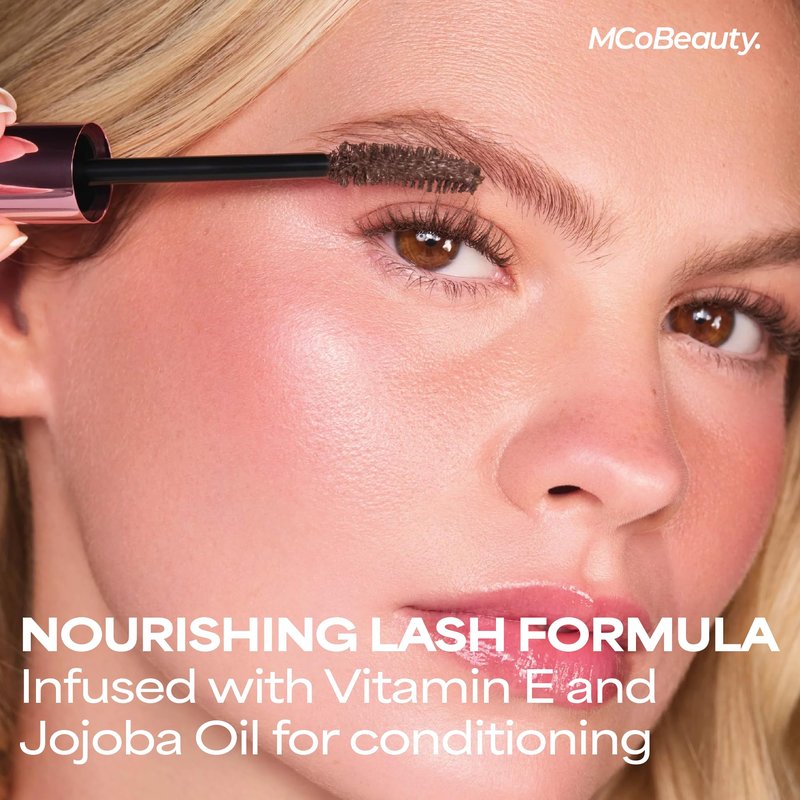 MCoBeauty UltraCurl Lifting Mascara - Black - Buildable Lengthening, Volume & Curl Lash Definition - Eye Makeup with Curved Brush - Vitamin E Jojoba Oil Conditioned Lashes - Vegan & Cruelty Free