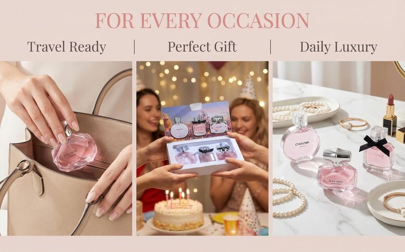 Pheromones Perfume Mini Gift Box Sets for Women, 3 Pieces Mini Travel Size Perfumes for Women Set, Floral Fruity - Long-Lasting Fragrance, Fragrance Sets, Perfect for Gifting Or Personal Use,30ml