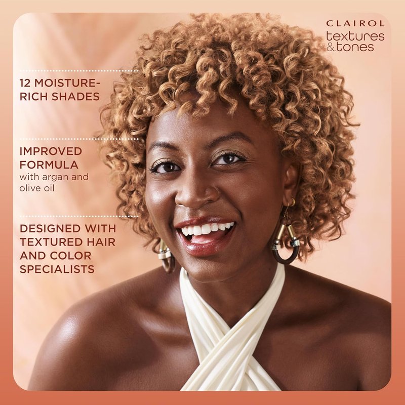 Clairol Textures & Tones Permanent Hair Dye - 2N Mocha Brown | Ammonia-Free, Moisture-Rich Formula with Argan & Olive Oil
