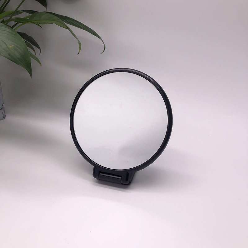 Aestivate Makeup Hand Mirror, Travel Handheld Mirror Double-Sided 360 Adjustable Cosmetic Hand Mirror Round Black