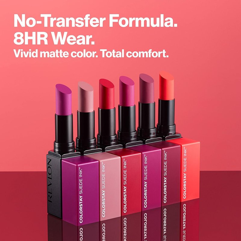 Revlon ColorStay Suede Ink Lipstick - Waterproof Matte Finish, Infused with Vitamin E | 013 Stir The Pot, 0.09 oz