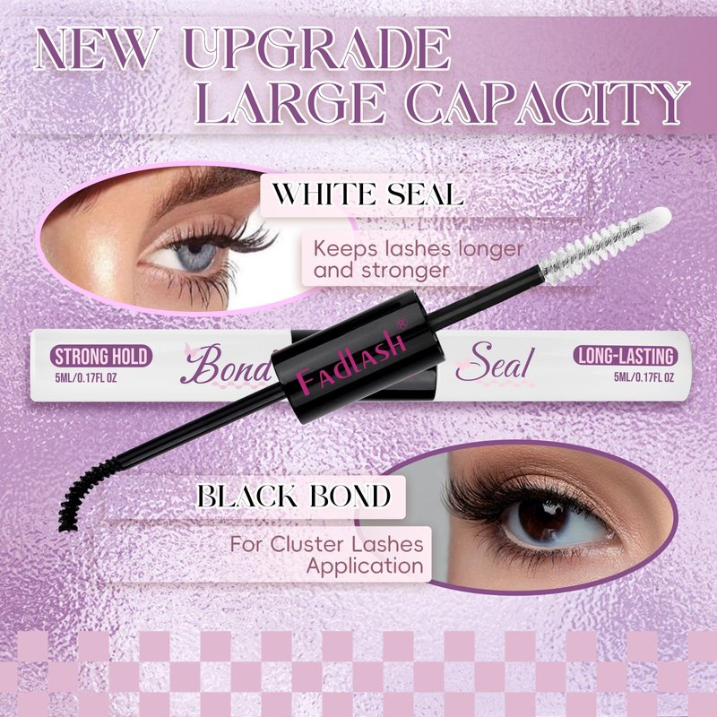 FADLASH Lash Bond and Seal 10ml Lash Cluster Glue Strong Hold Eyelash Cluster Glue Waterproof