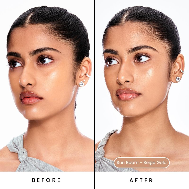 Sacheu Liquid Glow STAY-N Liquid Highlighter & Illuminator Makeup — 30ml Long Lasting Luminous Glow Lightweight Dewy Finish, Sun Beam