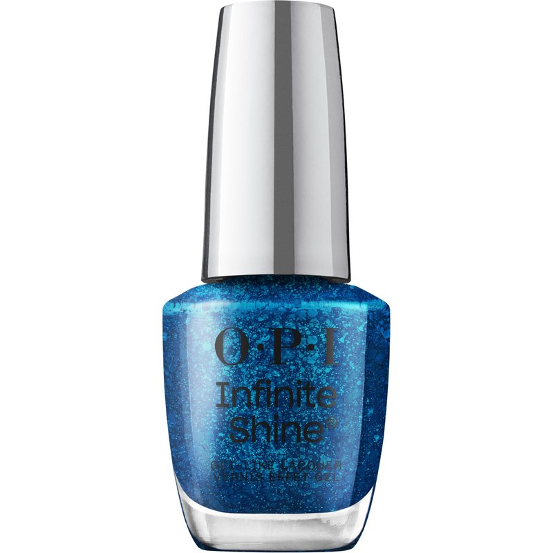 OPI Infinite Shine Dust the Competition | Jelly Dark Blue Glitter Long Wear Gel Like Nail Polish | Make 'Em Jelly! Collection | Summer 2025