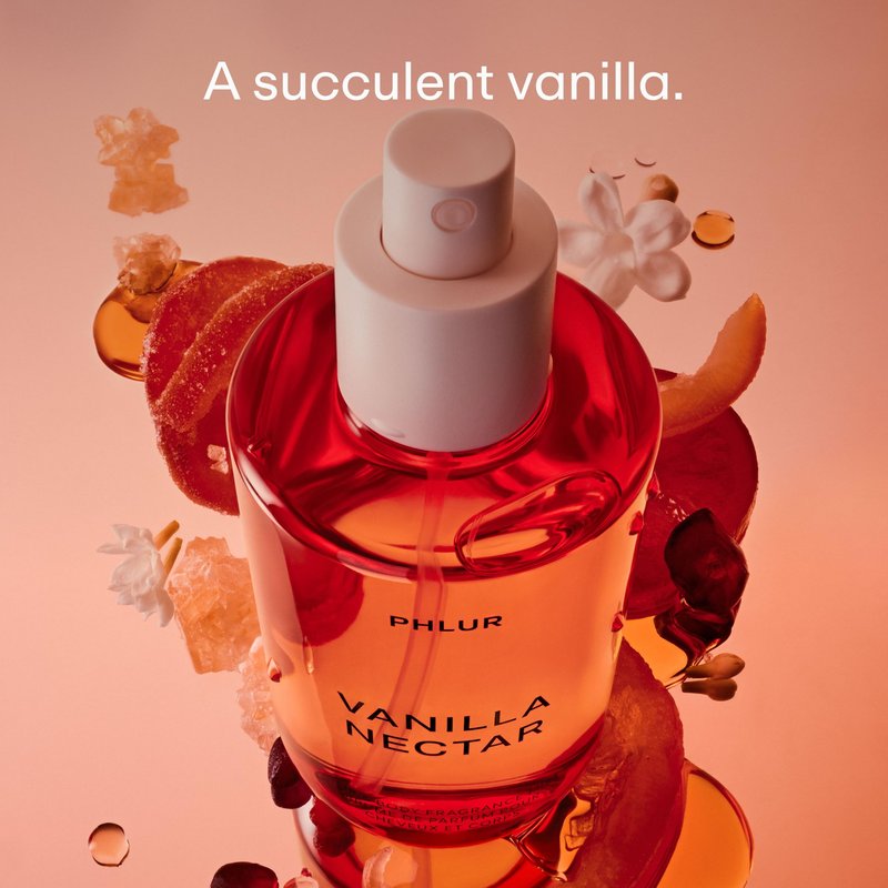 PHLUR Vanilla Nectar Body Mist, 8 Fl Oz - Hair and Body Perfume for Women, Creamy Vanilla Perfume Body Spray with Papaya, Apricot and Honeyed Amber Fragrance