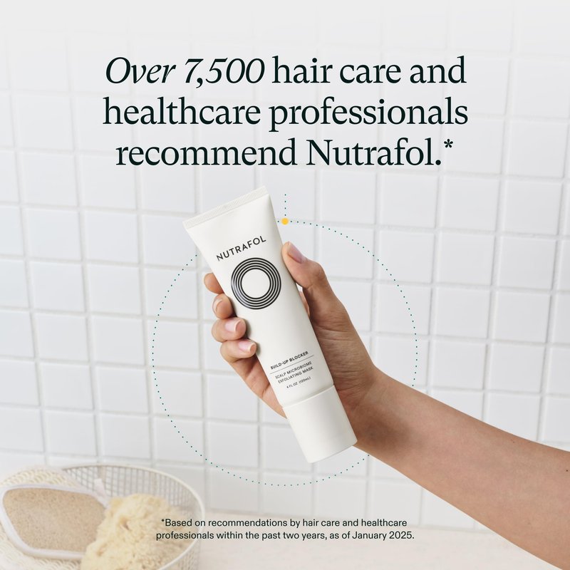 Nutrafol Exfoliating Scalp Mask, Eliminates Product Build-up and Oil for Healthier Hair and Scalp, Physician-formulated for Thinning Hair, Color and Extension Safe - 4 Fl Oz Bottle