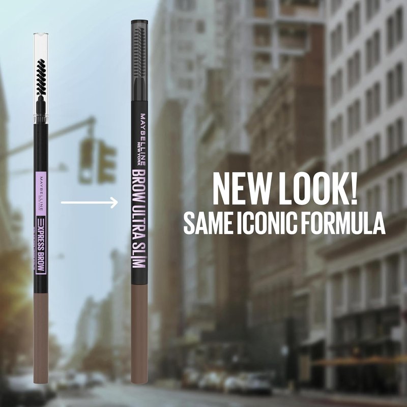 Maybelline Eyebrow Pencil - Ultra Slim Precision Tip & Spoolie for Defined Brows | Medium Brown, 1 Count