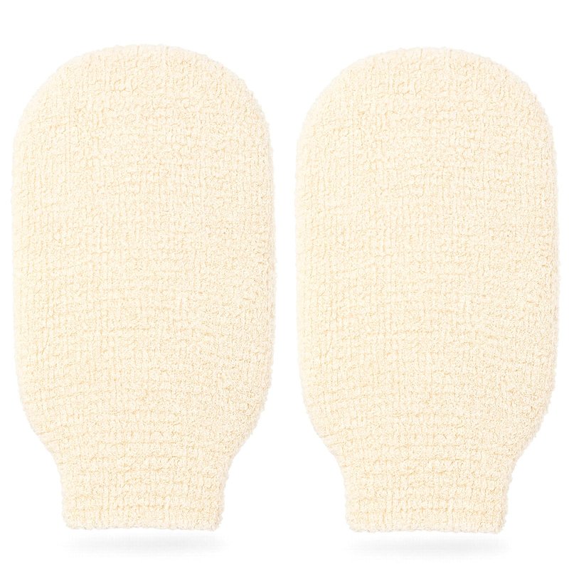 Brvlsoc 2-Pack Hemp Bath Gloves – Natural Shower Mitts for Body Scrub, Gentle Exfoliating Washcloth Mittens for Men & Women Skincare