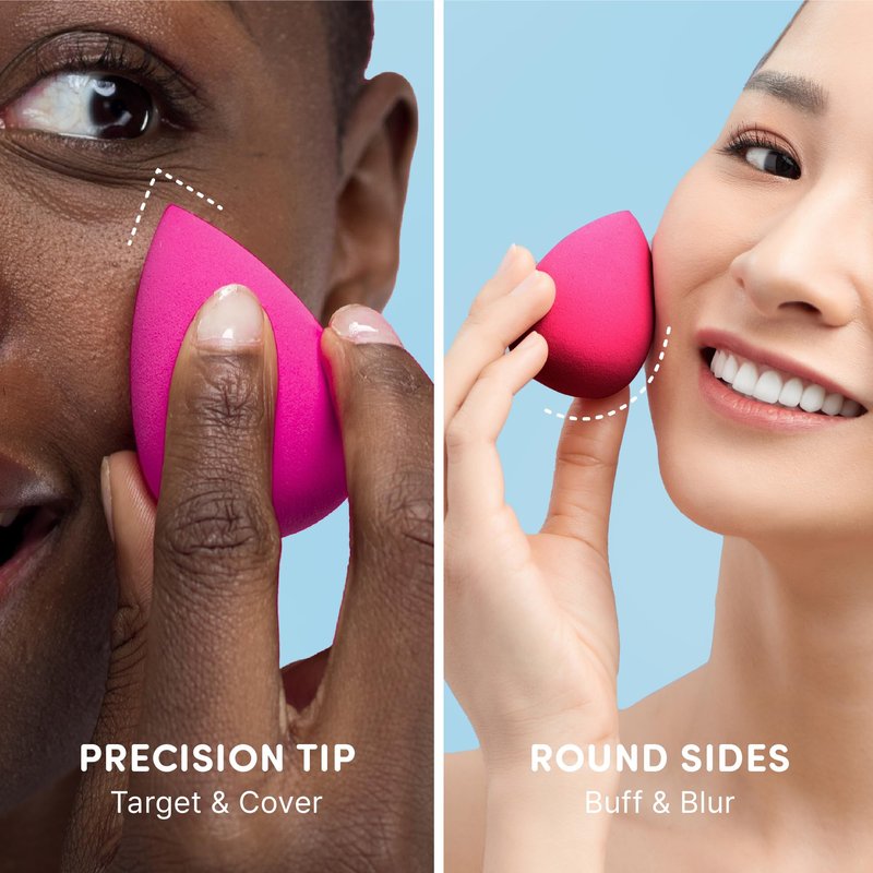 Éclat Makeup Sponge Set, 6 Pcs Blender Sponge Puff, Latex-Free & Super Soft, Wet & Dry Multi Use for Liquid, Powder, Cream Foundation, Lightweight Teardrop Shape Professional Beauty Blending Tool
