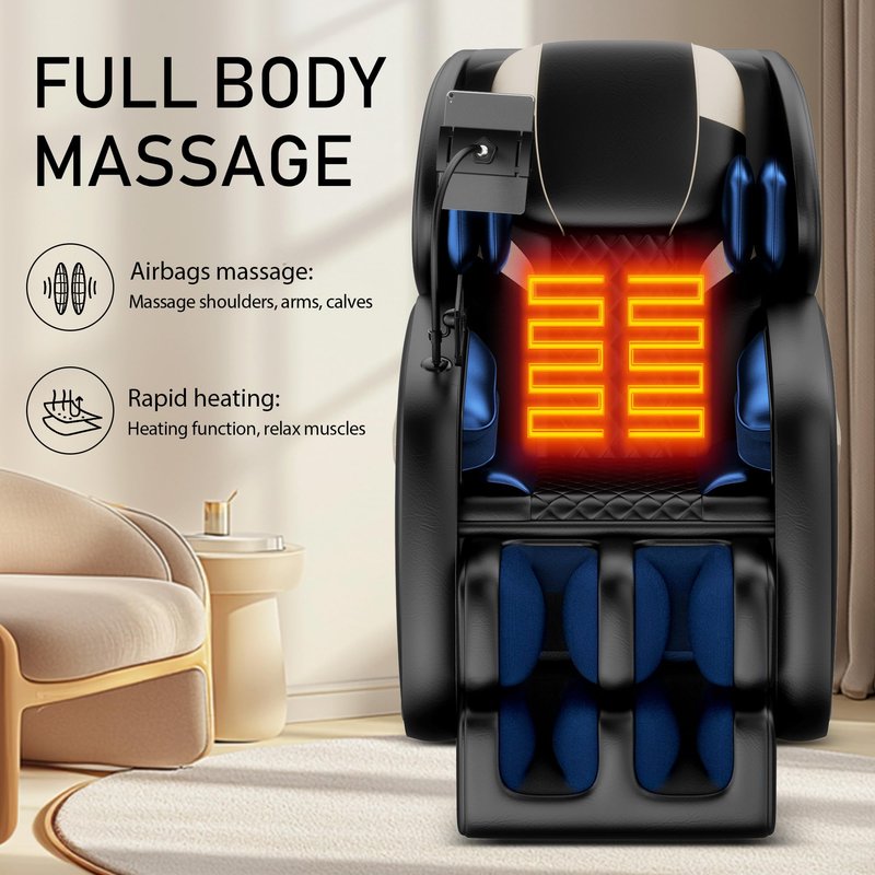 AYJOIR 2026 Massage Chair Full Body, Zero Gravity SL-Track Shiatsu Massage Recliner Chair with Body Scan, 6 Fix Point Rollers,Airbags,Deep Yoga Stretch, Heating Function