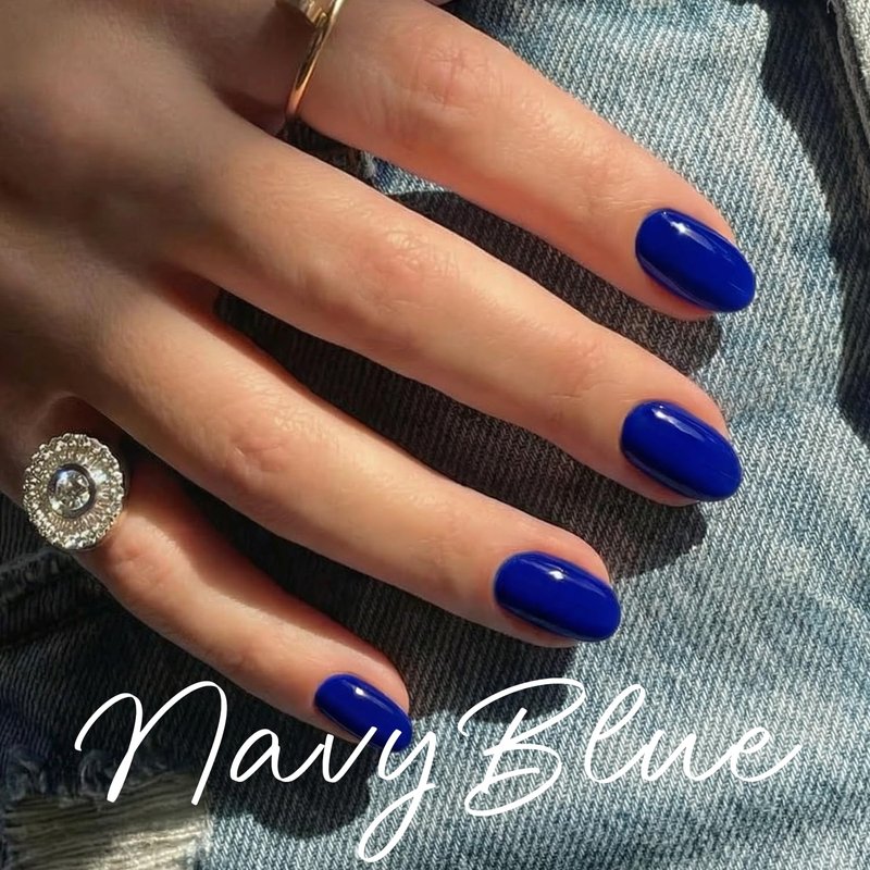 AZUREBEAUTY Navy Blue Nail Polish – Quick Dry, Long-Lasting, Natural Royal Blue Glossy Finish for DIY Manicure & Nail Art, Salon Quality for Women 0.34Oz
