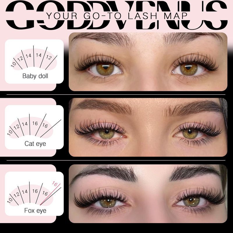 Goddvenus Plush Lash Clusters Natural Wispy Cluster Eyelash Extensions, Fluffy DIY Lash Extension at Home for Natural Look, D Curl Individual Eyelashes