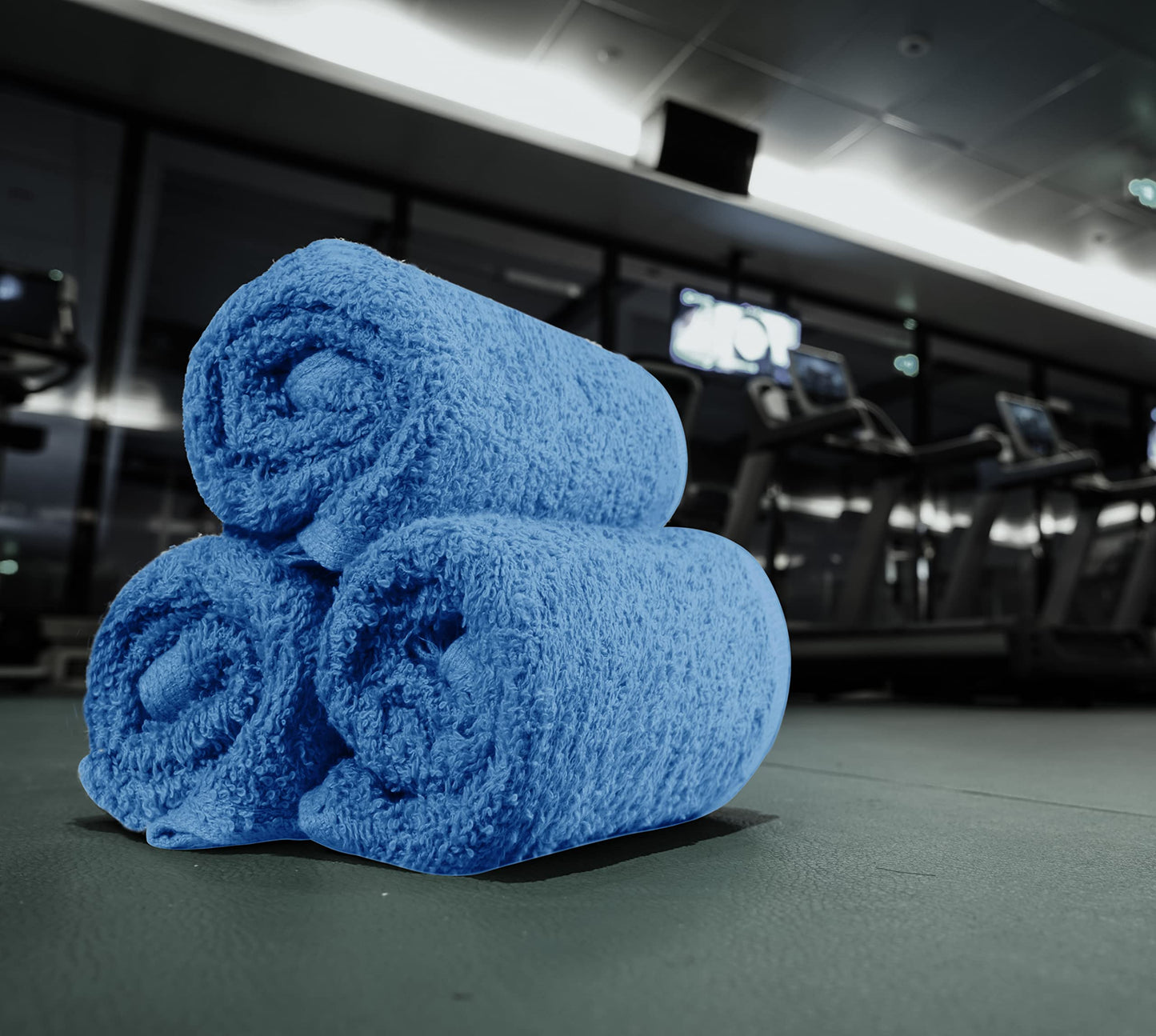 Utopia Towels 24 Pack Cotton Washcloths Set, 100% Ring Spun Cotton, Premium Quality Flannel Face Cloths, Highly Absorbent and Soft Feel Fingertip Towels, Electric Blue