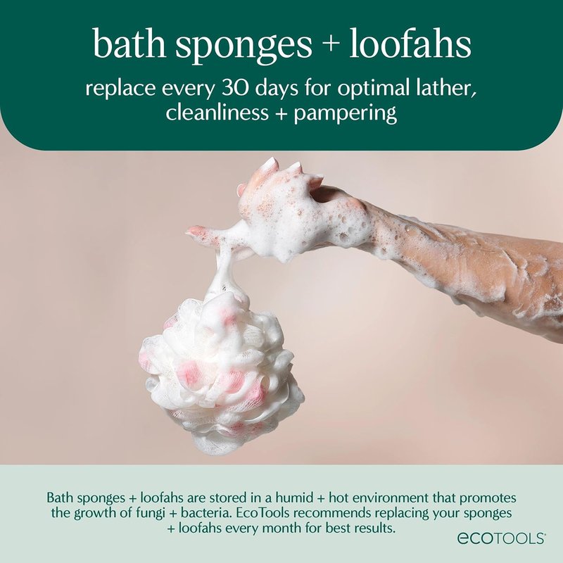 EcoTools Exfoliating EcoPouf - Gentle Body Scrubber for Smooth Skin | 1 Count