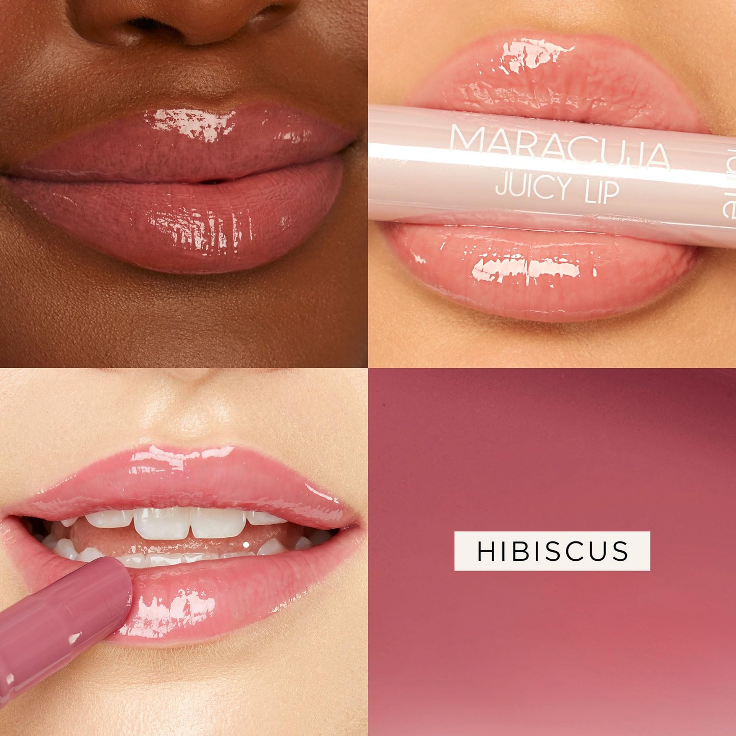 tarte maracuja juicy lip balm gloss – Viral Nourishing Lip Butter Color with High-Shine Hydration, Skincare Infused with Vitamin E, Vegan & Cruelty-Free, full size, Hibiscus