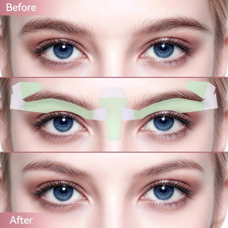 Facial Wax Strips Kit - 80 Hypoallergenic Eyebrow Wax Strips for Hair Removal | Includes 5 Calming Oil Wipes