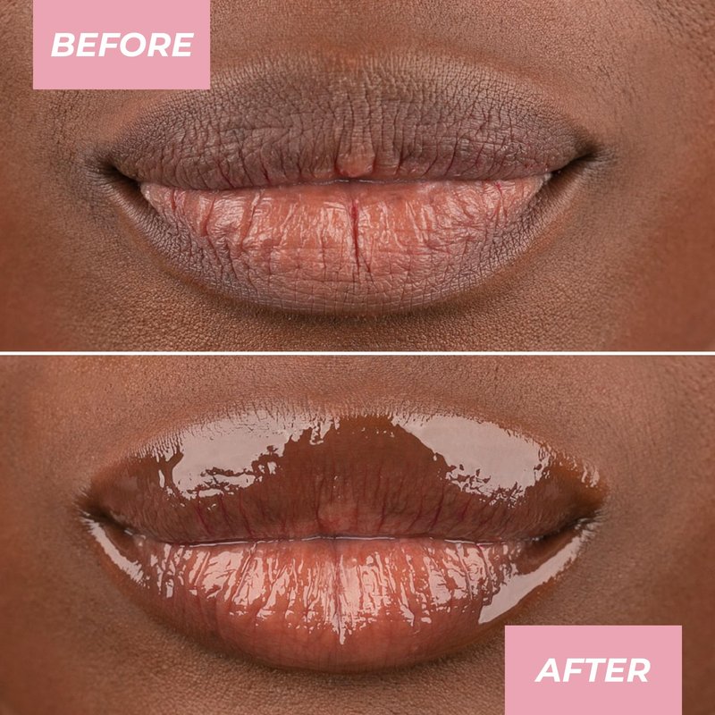 MCoBeauty Glow and Treat 2-in-1 Lip Treatment Berry - Tinted Lip Oil with Squalane Roller Ball Applicator - Glossy Moisturizing Lip Balm Gloss for Dry Lips - Vegan Cruelty Free Lip Care - 10ml