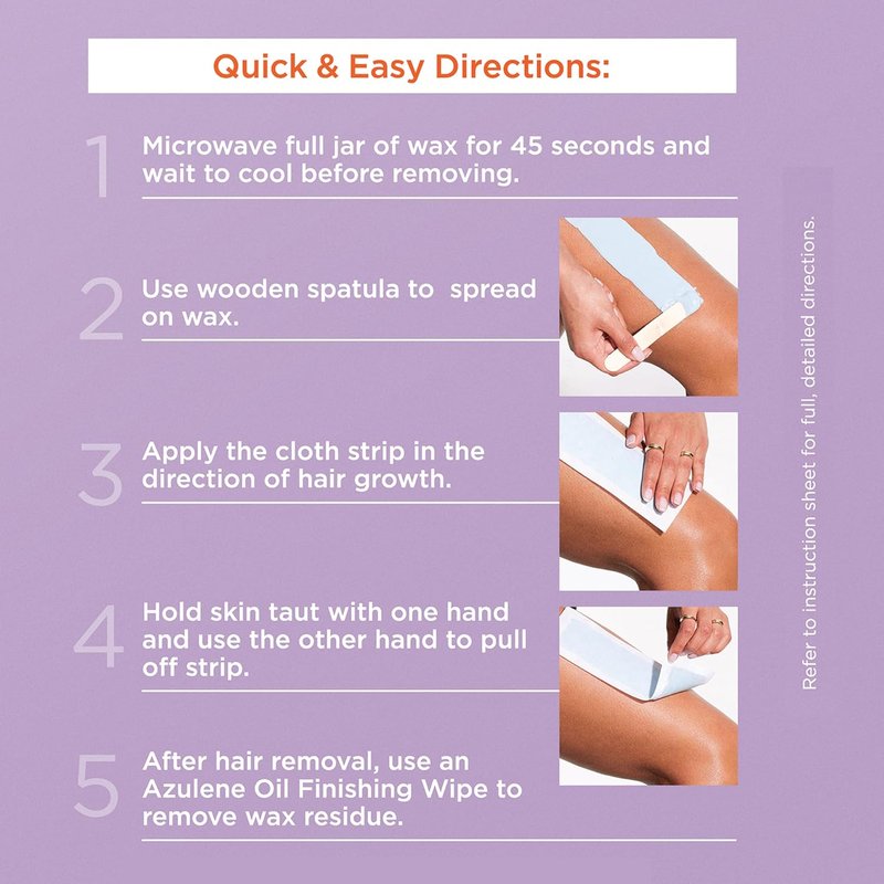 Sally Hansen Microwavable Wax Kit - Hair Removal for Body, Legs, Underarms & Bikini | Vegan & Dermatologist Tested