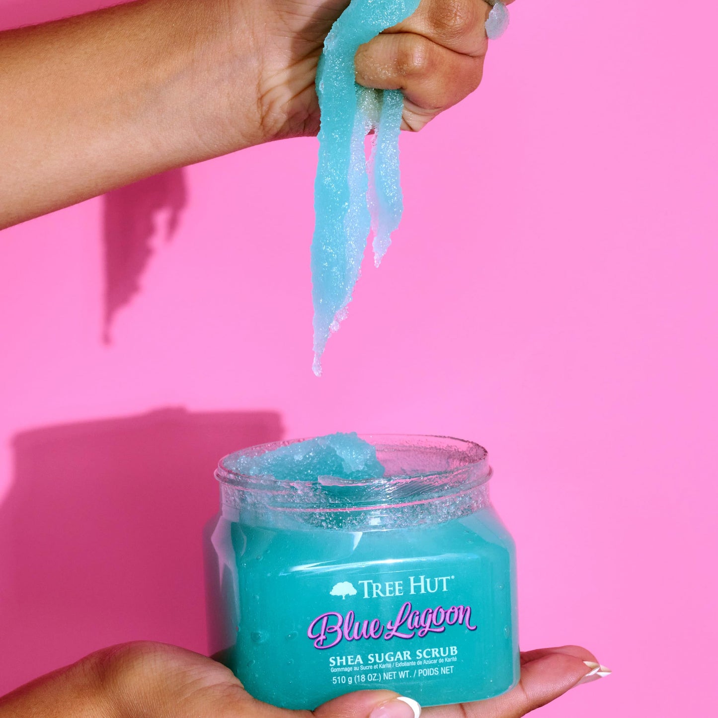 Tree Hut Blue Lagoon Shea Sugar Scrub,Exfoliating,Hydrating & Moisturizing Body Scrub with Shea Butter & Nourishing Essential Oils,Smooth-& Soften Skin,18 oz,(Pack of 2)