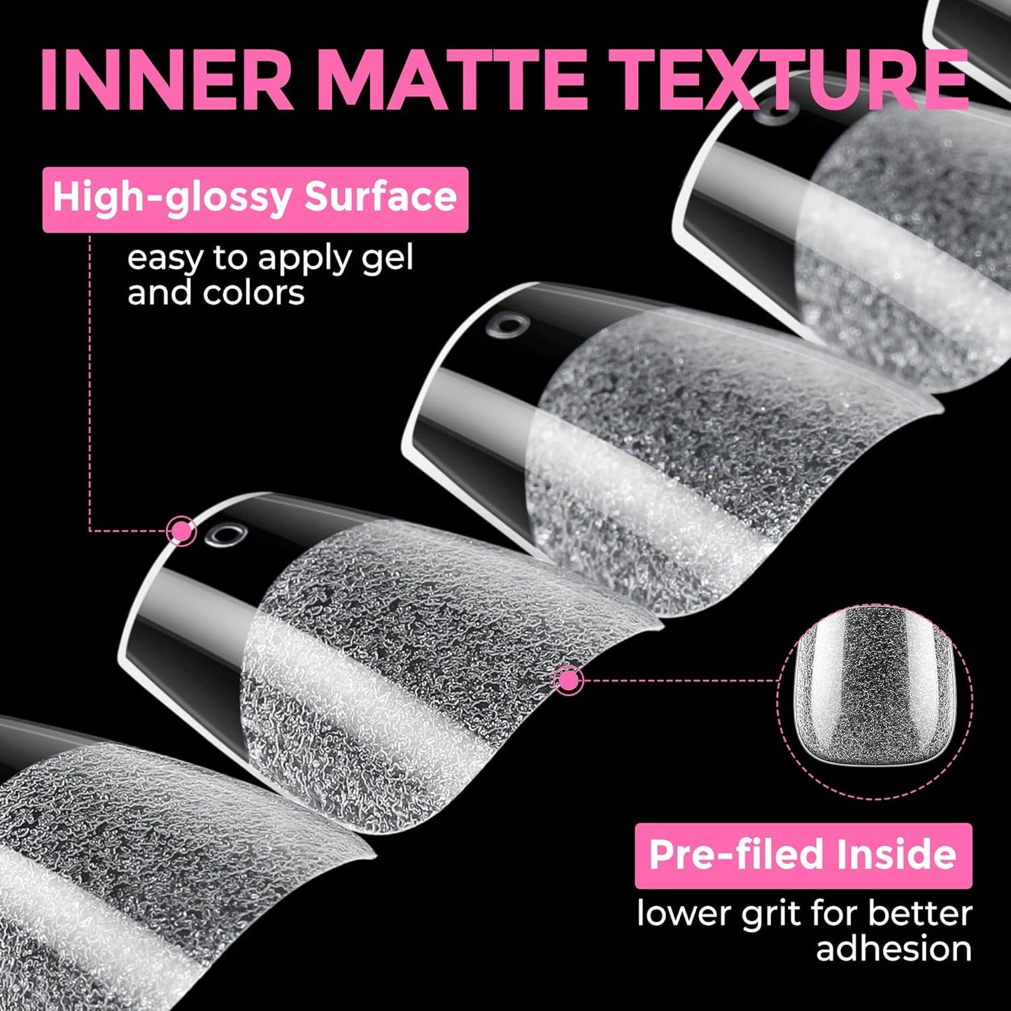UNA GELLA Extra Short Coffin Nail Tips - 216pcs Full Cover Acrylic Press-On Nails | 12 Sizes Available