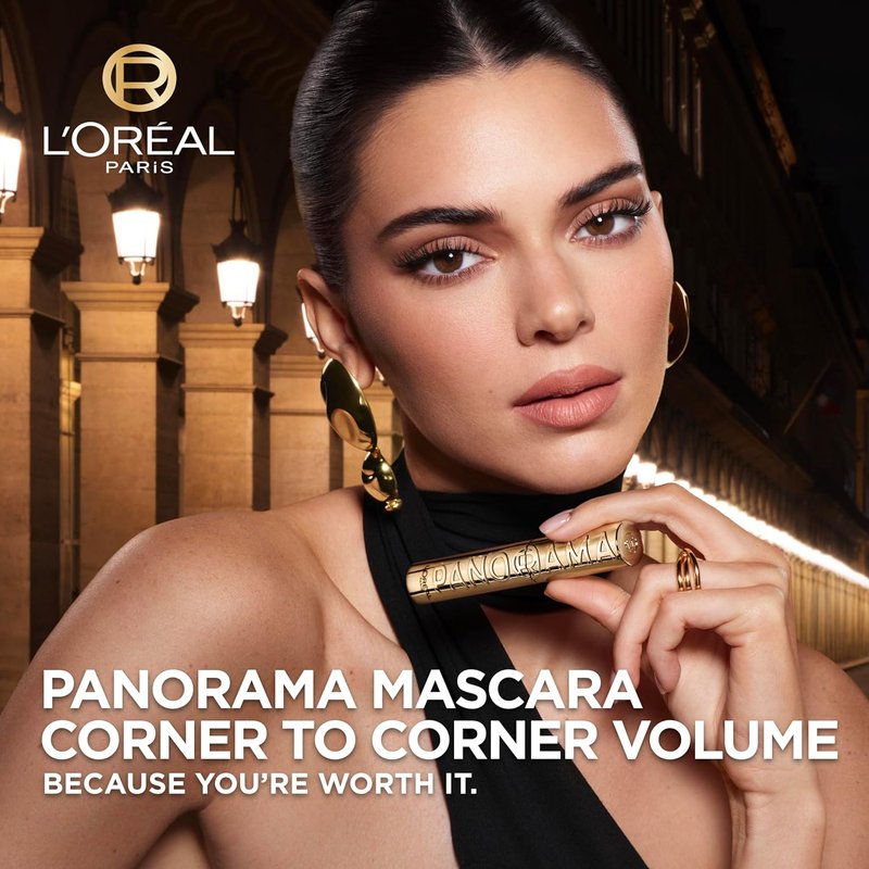 L'Oreal Paris Voluminous Panorama Mascara - Volumizing & Lengthening, Washable, Black | 0.33 Fl Oz