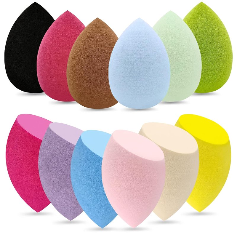 Skiennix 12-Piece Makeup Sponge Set - Latex-Free Flawless Soft Blenders for Powder & Liquid Applications