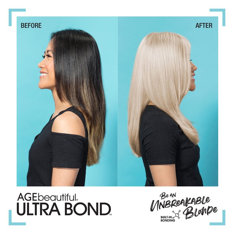 AGE beautiful Permanent Powder Hair Lightener with Ultra Bond Building | Strengthens, Protects & Nourishes | Lifts up to 9+ Levels | For Lightening & Highlights | 1 Oz