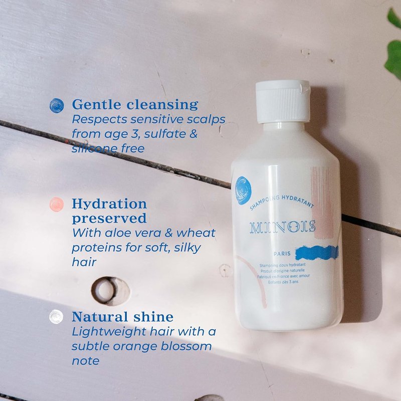 Minois Paris Gentle Kids Shampoo - Natural Aloe Vera & Orange Blossom | Non-Toxic Hydrating Hair Care | 300ml