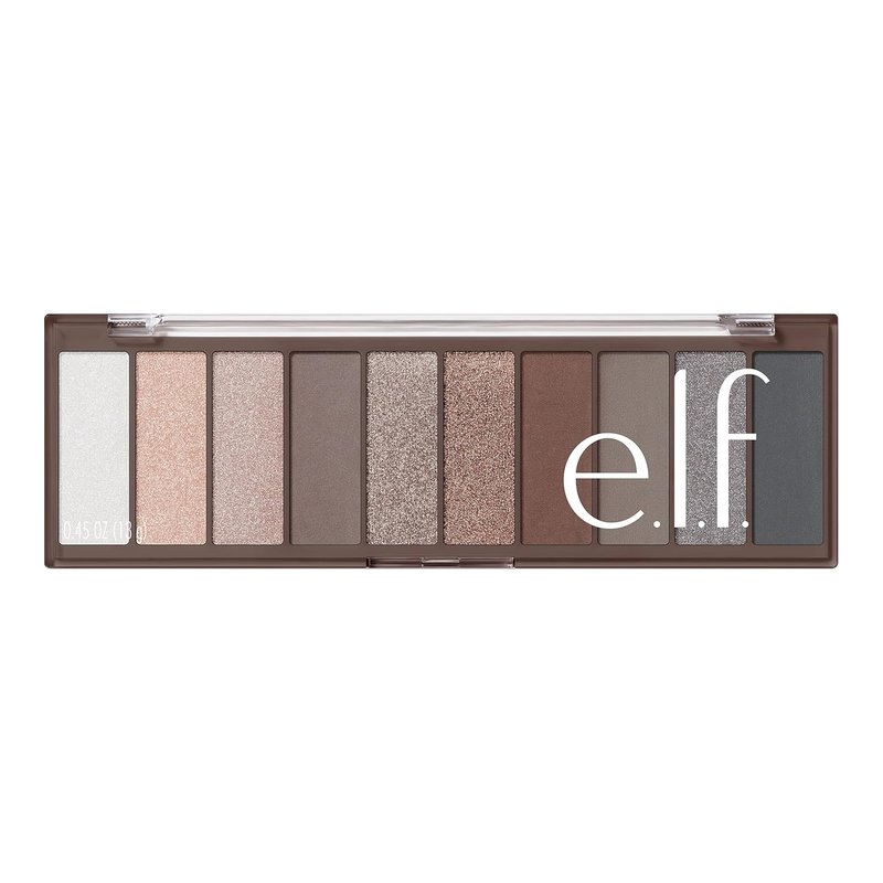 e.l.f. Perfect 10 Eyeshadow Palette - Ten Ultra-Pigmented Nude Shades | Blendable Vegan Formula