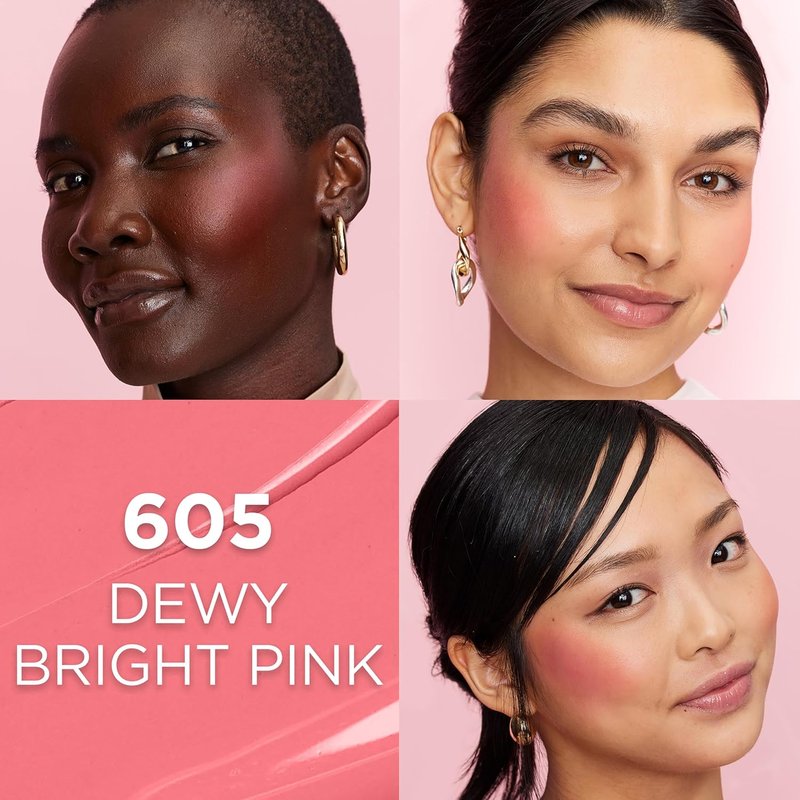 L'Oreal Paris True Match Lumi Liquid Blush - Intense Dewy Bright Pink Formula, 0.33 Fl Oz