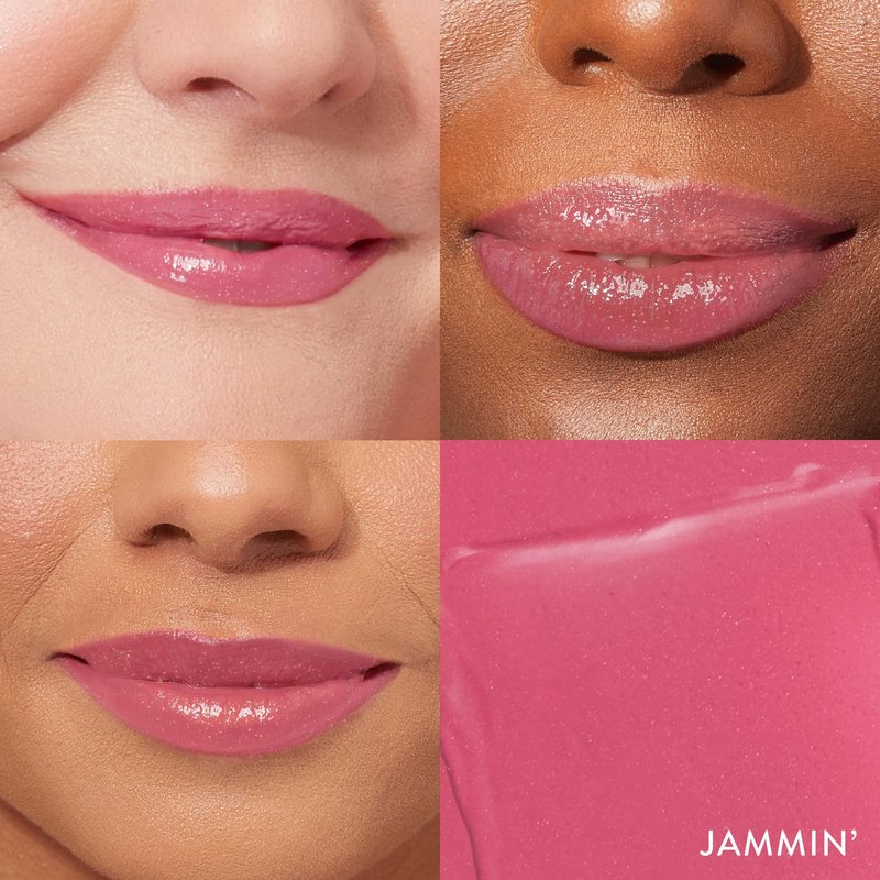 LAURA GELLER NEW YORK Jelly Balm Tinted Lip Balm – Jammin' – Hydrating Lip Color with Shine Finish – Squalane & Vitamin E – Buildable Sheer to Medium Coverage – Vegan & Cruelty-Free