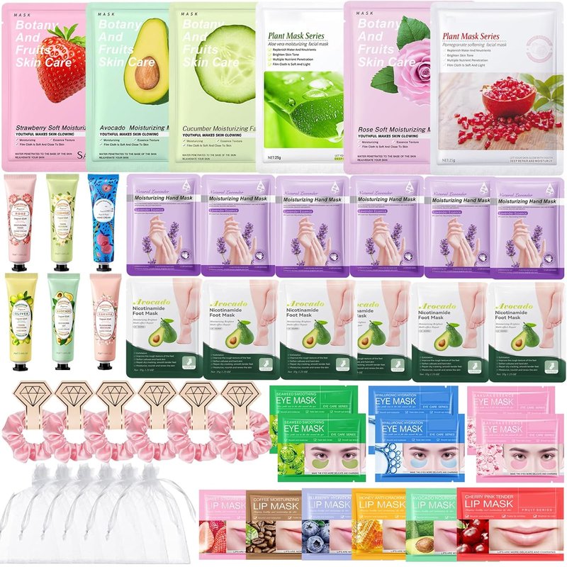 Regine Switzerland Spa Party Supplies - Complete Spa Day Kit with Facial Masks & Under Eye Patches | Perfect for Birthdays & Baby Showers