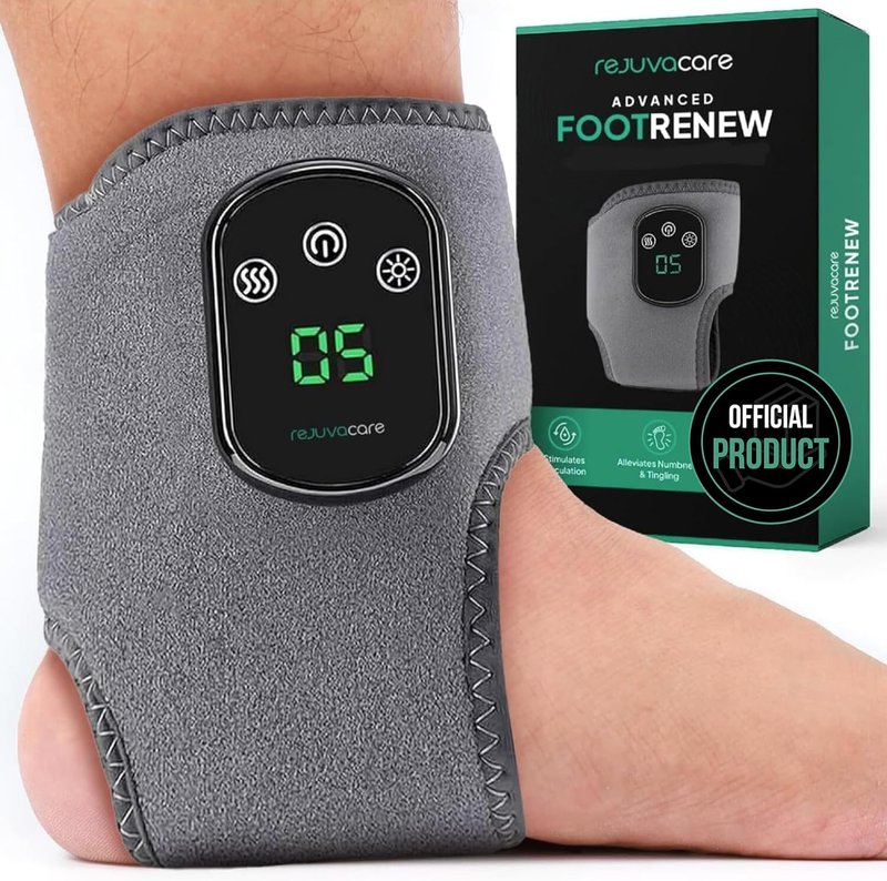 Rejuvacare Foot Renew Massager - Triple Method Relaxation Support for Feet & Ankles | Home Use, 1 Piece