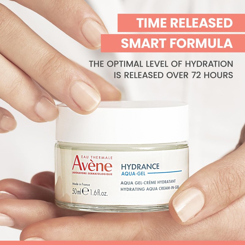 Avène Hydrance Hydrating Aqua-Gel Cream, Face Moisturizer For Normal to Dry, Dehydrated Sensitive Skin, 72 Hour Hydration with Hyaluronic Acid & Aloe, Hydration Powerhouse, Non-Comedogenic